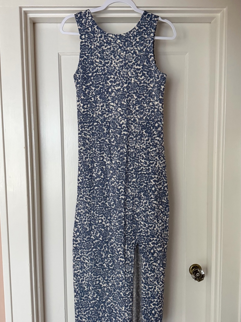 Pact Navy and White Floral Tank Maxi Dress